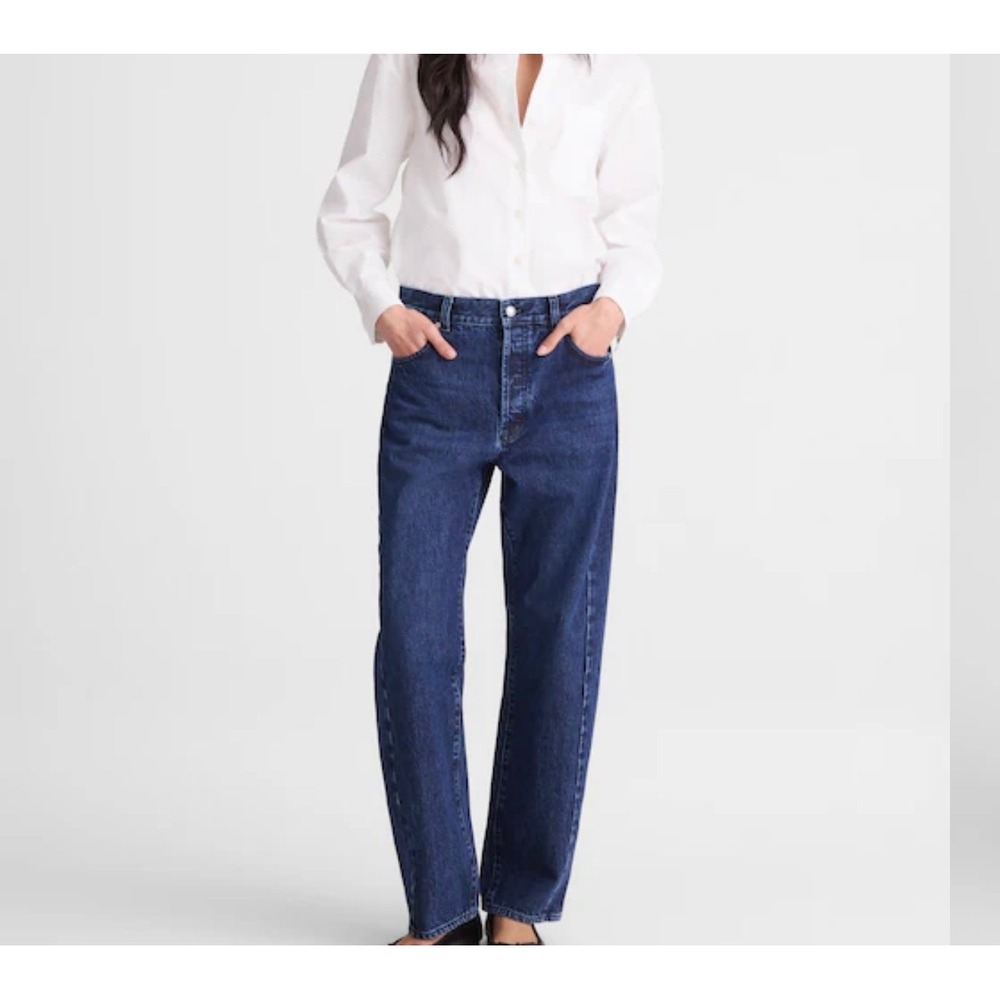 NWT Madewell Pieced Barrel Leg Jeans 26 McKinney rigid button fly cotton